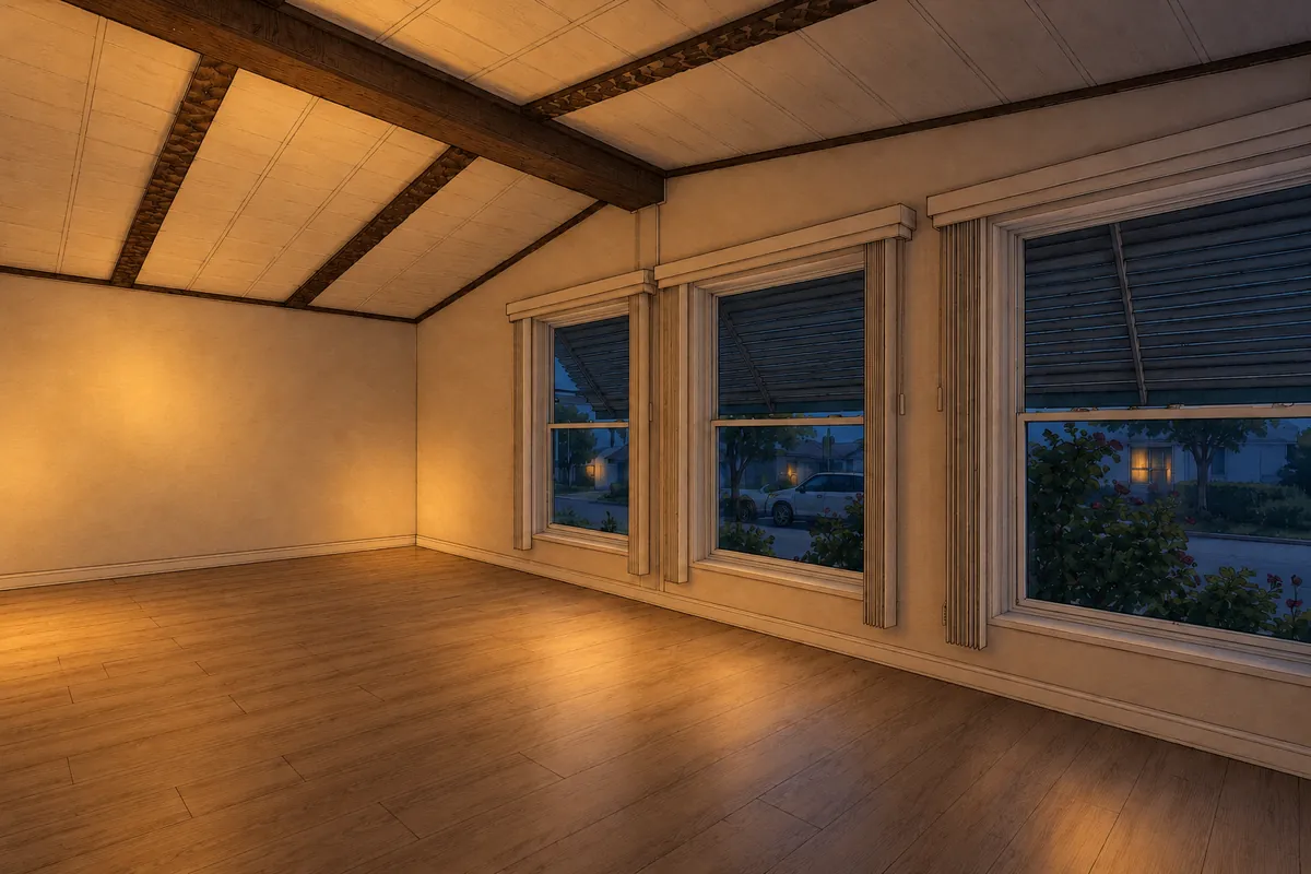 Illustration of the living room at 601 N Kirby St Space 118, Hemet