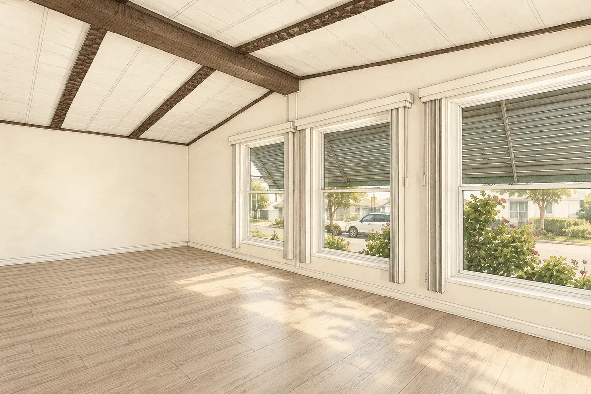 Illustration of the living room at 601 N Kirby St Space 118, Hemet